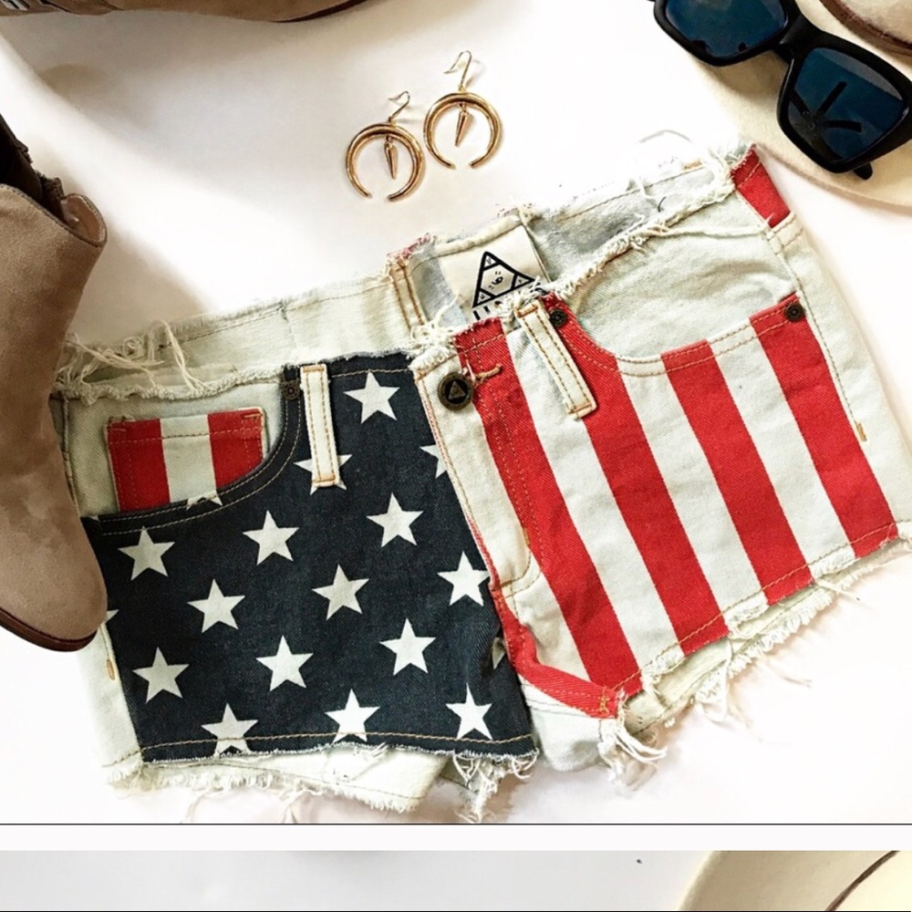 UNIF American Flag Shorts (size 25)